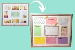 DIY Pretty Whiteboard From A Photo Frame