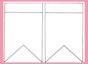 Template for paper bunting.