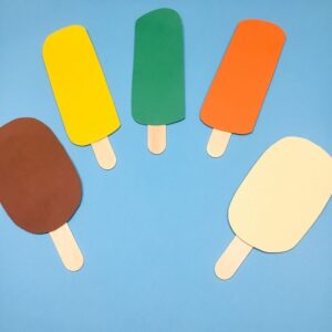 Plain coloured Multi coloured Ice Lolly Decorations