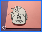 A Roblox character cut out and ready to draw round.