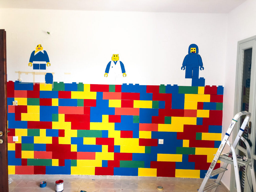 Painted Lego Wall ~ Things Hand Made