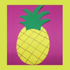 Finished pineapple for fruit banner