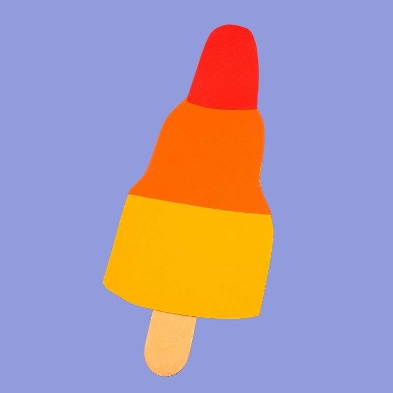 Rocket Multi coloured Ice Lolly Decoration