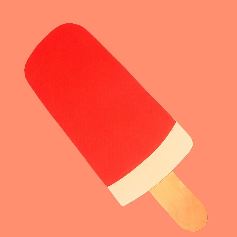 red and white Multi coloured Ice Lolly Decoration